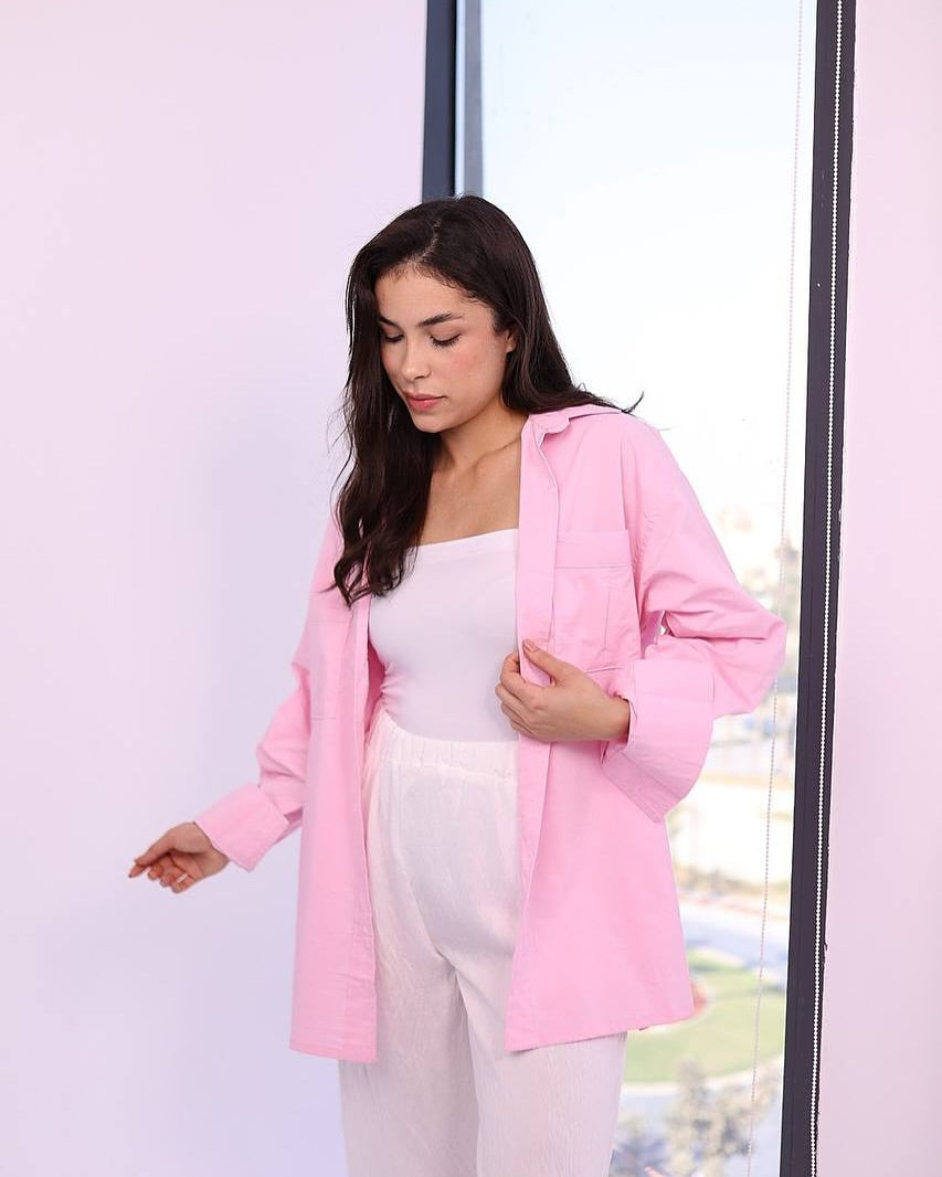 Pink Gabardine Shirt