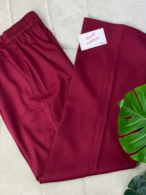 Burgundy Classic Pants