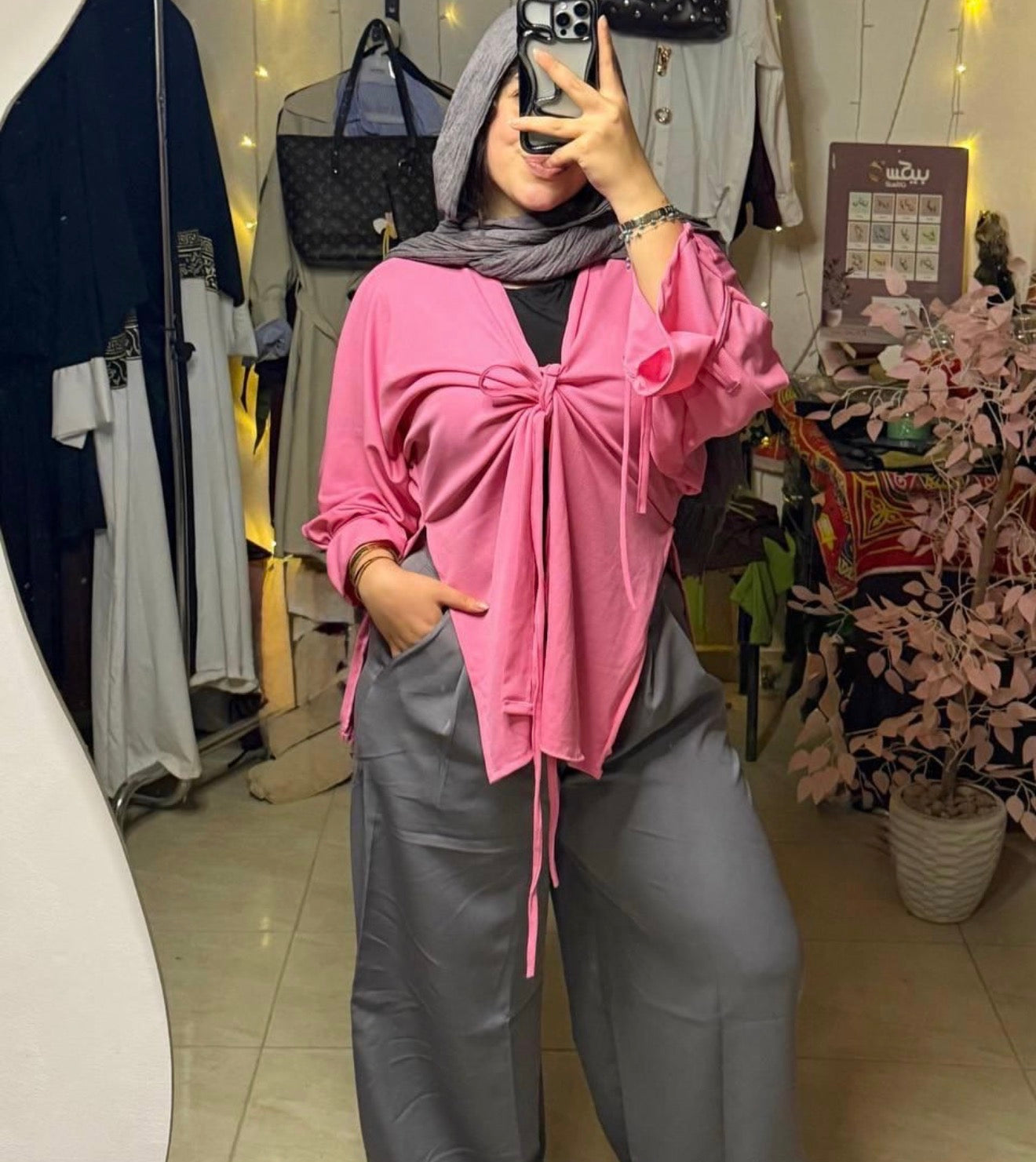 Pink blouse