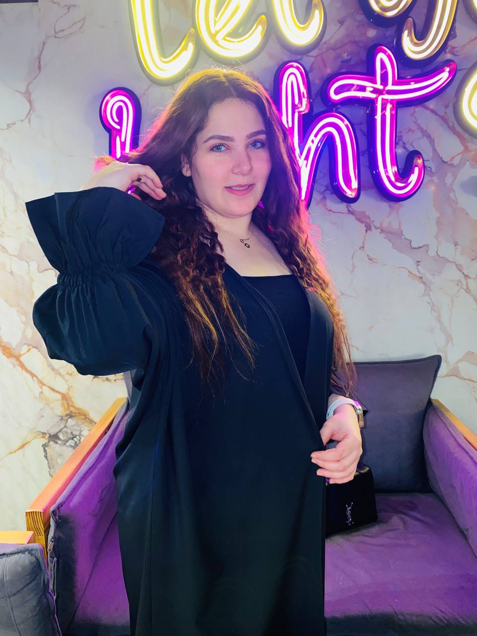 black cardigan