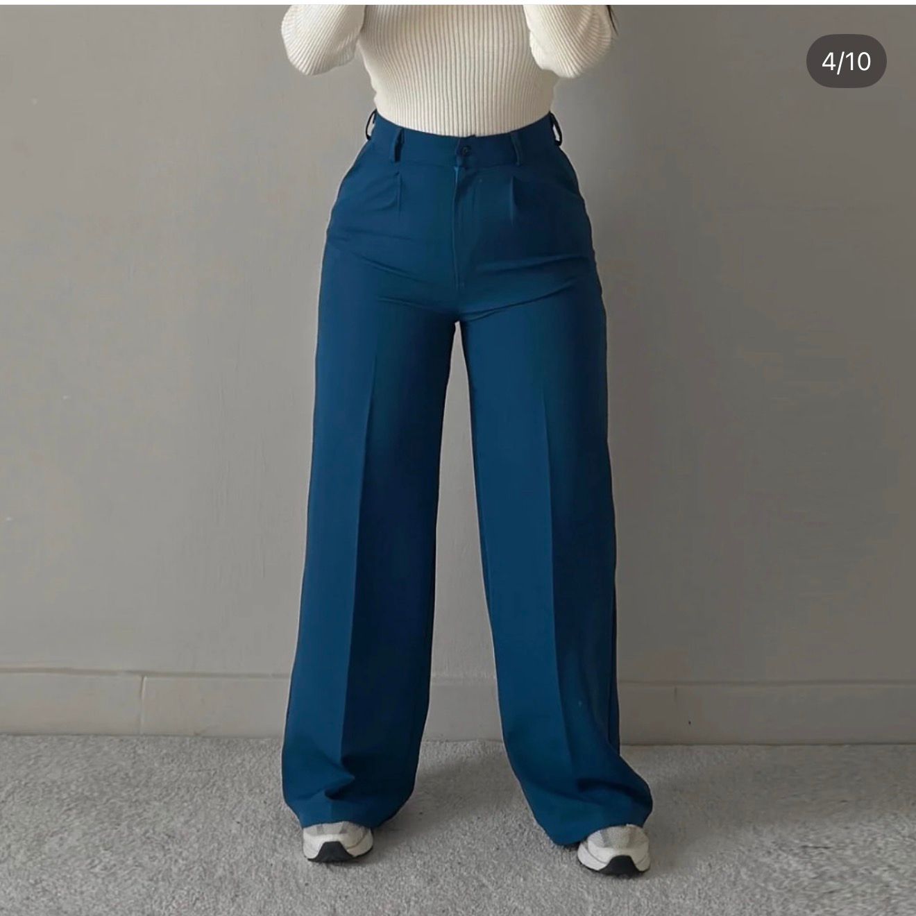Petrol Blue Classic Pants